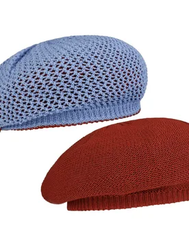Reversible Knit Beret by - blue - Damen - Size: One Size - bedacht - FashionsVida