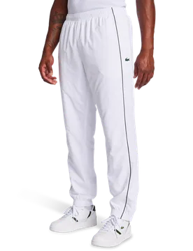 Taffeta Piping Men Pants - White - Size S - Poly Woven - White - Size: Small - Lacoste - FashionsVida