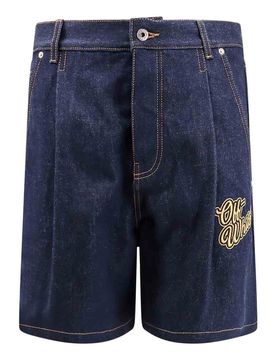 Bermuda in denim con logo anni '90