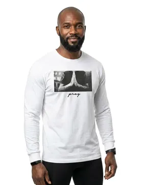 Maglietta A Maniche Lunghe Urban Classics Pray White XL