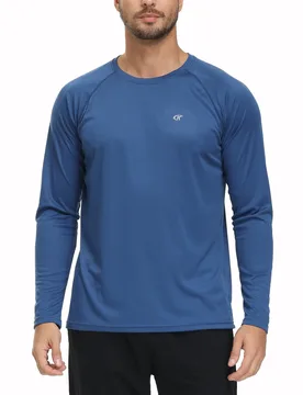 Men UPF 50+ Long Sleeve T-Shirt, Rash Guard Breathable Tops, Pullover Shirt for Sport Fishing Hiking Running Beach Surfing - Aliexpress - FashionsVida