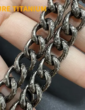 Utra Light Pure Titanium Curb Chains for DIY Necklace Bracelets Retro 8MM Dragon Scales Pattern Carving NO Allergic Man Chains - Aliexpress - FashionsVida