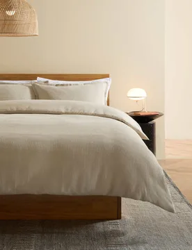 Pure Cotton Waffle Bedding Set Oatmeal - MADE - FashionsVida