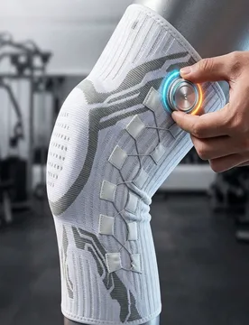 Manga de compresión para rodilla con perilla ajustable, rodillera deportiva antideslizante adecuada para fitness, baloncesto y actividades al aire li - Shein - FashionsVida