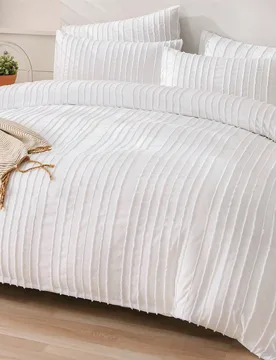 Juego de 2/3 piezas de funda nórdica, juego de ropa de cama blanca, suave, amigable con la piel, cómodo y resistente a las bolitas, incluye funda n? - Shein - FashionsVida
