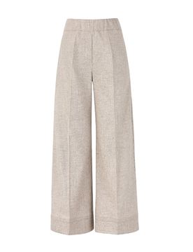 Pantaloni donna d.exterior - soft flanella pant corto largo - bianco