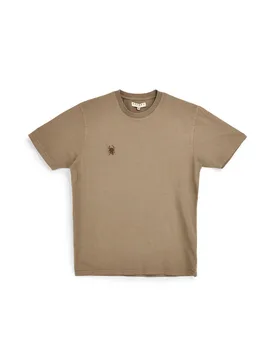 T-shirt marrone girocollo tinta unita logo ricamato PT-M-T-9068 L - PITTARELLO TIERRA - FashionsVida