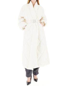 VICOLO Piumino con cintura PANNA S