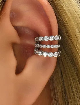 YCP New Original Design Fashion Trend Shining Round Micro-inlaid Zircon Ear Bone Clip Earrings Women's Earrings Clip - Aliexpress - FashionsVida