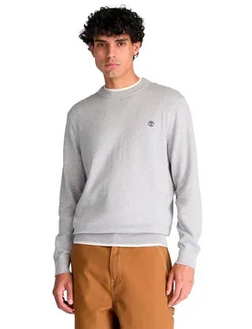 Maglione Williams River Cotton Crew Medium Grey Heather M - Timberland - FashionsVida