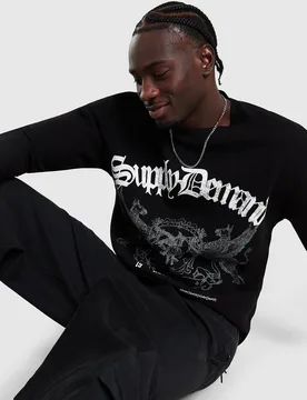 Raptor Longsleeve T-Shirt - Herren, Schwarz - male - Size: XL - Supply & Demand - FashionsVida