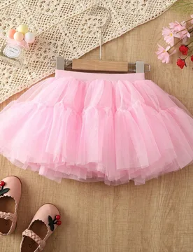 Falda de tul con volumen para niña, baile de ballet - Shein - FashionsVida