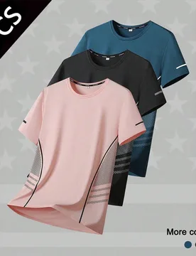 Piezas Camisetas de entrenamiento de secado rápido para mujer - Tops deportivos de manga corta elásticos para correr, yoga, fitness, rosa, deportes - Shein - FashionsVida
