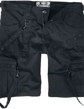 Gothic Short - Dargan Shorts - 32 bis 38 - für Männer - Größe 38 - schwarz - Männer - male - Poizen Industries - FashionsVida