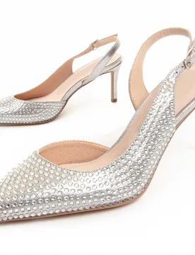 Womens Heel Shoe Festshoe3 In Silver - Size Eu 36 - Montevita - FashionsVida