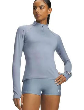 Felpa Con Mezza Zip Velociti Blue / Reflective L