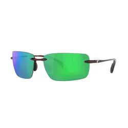 Gulf Shore Mirrored Polarized Sunglasses Shiny Tortoise Green Mirror 580P/CAT2 Women