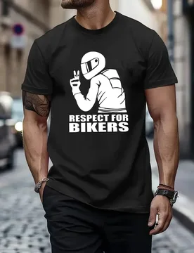 Respect for Bikers" Motorcycle Rider T-Shirt 100% Cotton O-Neck Short Sleeve Summer Casual Mens T-shirt Streetwear - Aliexpress - FashionsVida