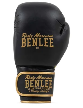 Gants De Boxe En Cuir Basher Black / Gold 18 oz - Benlee - FashionsVida