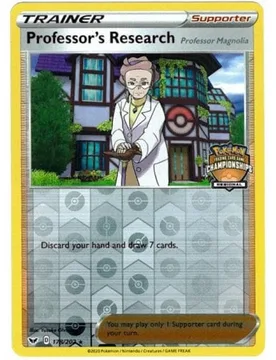 Pokemon Sword & Shield (Base) 178/202 Professor's Research [Magnolia] (Regionals League Promo) - Pokémon - FashionsVida