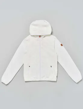 Giacca a vento Jules bianca con cappuccio fisso - Save the Duck - FashionsVida