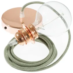 Cables Lampe Suspendue Pendel Pour Abat-jour Rd72 Zigzag 1 M Green Thyme / Copper One Size
