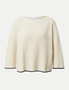 Boxy-Fit Strickpullover Weiß 38