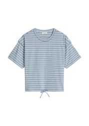 T-Shirt, SSL, Crewneck, Tie Detail feale