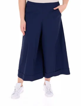 Pantalone wide leg BLU NAVY S - JURERE - FashionsVida