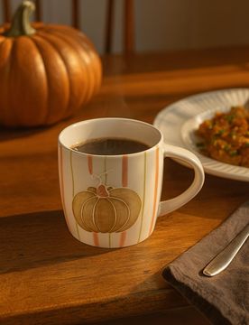 Tazza con stampa autunnale - multicolor