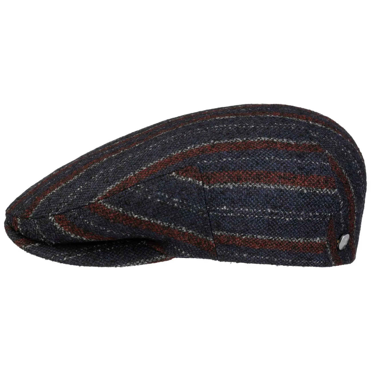 Kent Lana Stripe Flat Cap by - navy - Size: XL (60-61 cm) - Lierys - FashionsVida