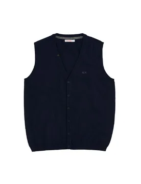 Gilet Solid 07 Navy Blue K40104 - Sun68 - FashionsVida