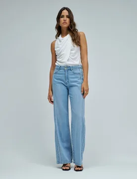 Vaqueros wide leg de mujer - Salsa Jeans - FashionsVida