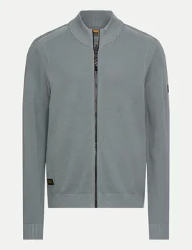 Strickjacke mit Stehkragen Grau L - Camel active - FashionsVida