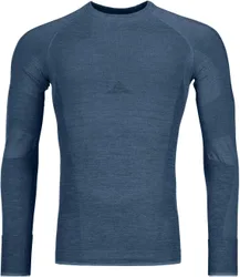 Funktionsunterwäsche aus Merinowolle 230 Competition Long Sleeve M Petrol Blue für Herren aus Wolle Größe XL Blau