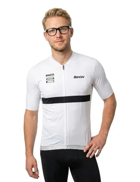 Maglia A Maniche Corte Pirelli White - Santini - FashionsVida