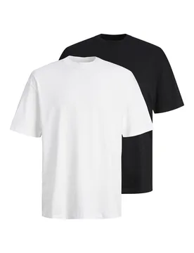 Mens T-Shirt - Multicolour Cotton - Size Medium - Jack & jones - FashionsVida