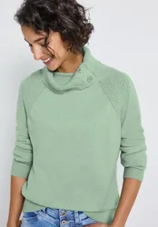 Pullover mit Stehkragen female Grün