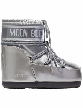 Damen-Schneestiefel – Icon Low Glance Moon Boot Icon Low Glance Silver für Damen aus Wolle Größe 36-38 Grau