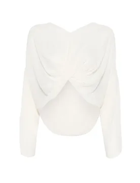 Top bianco donna maniche lunghe - MM6 Maison Margiela - FashionsVida