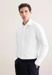 Slim Business Hemd Uni Weiß 36