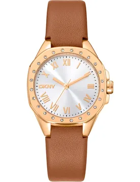 Orologio Da Donna Brooklyn Mini 30 Mm Brown / Silver Grey / Mineral One Size - DKNY - FashionsVida