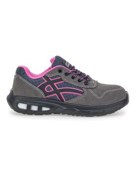 Sneakers antinfortunistiche grigie in pelle YL-5068-B S1P 38