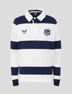 Hong Kong China Rugby Junior 2026 Teamwear Long Sleeve Vintage Jersey PEACOAT/WHITE JXL Unisex - Castore - FashionsVida