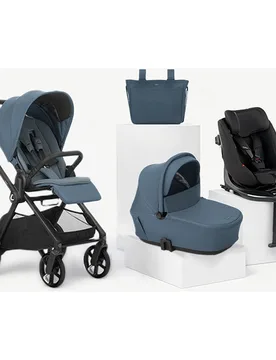 Trío Muum 5 azul + capazo Sleep + silla auto Kombifix negro - Jané - FashionsVida