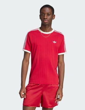 T-SHIRT DROP NEEDLE 3-STRIPES XL Team Victory Red