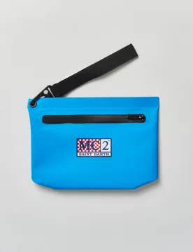Pochette Aline blu royal in tessuto impermeabile effetto gommato - MC2 SAINT BARTH - FashionsVida