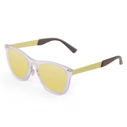 Florencia Sunglasses Revo Yellow Mirror Transparent White / Metal Gold Temple/CAT2 Men,Women