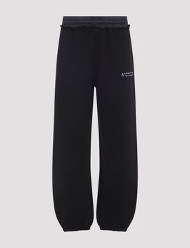 Embellished Track Pants with Glass Crystal Detail