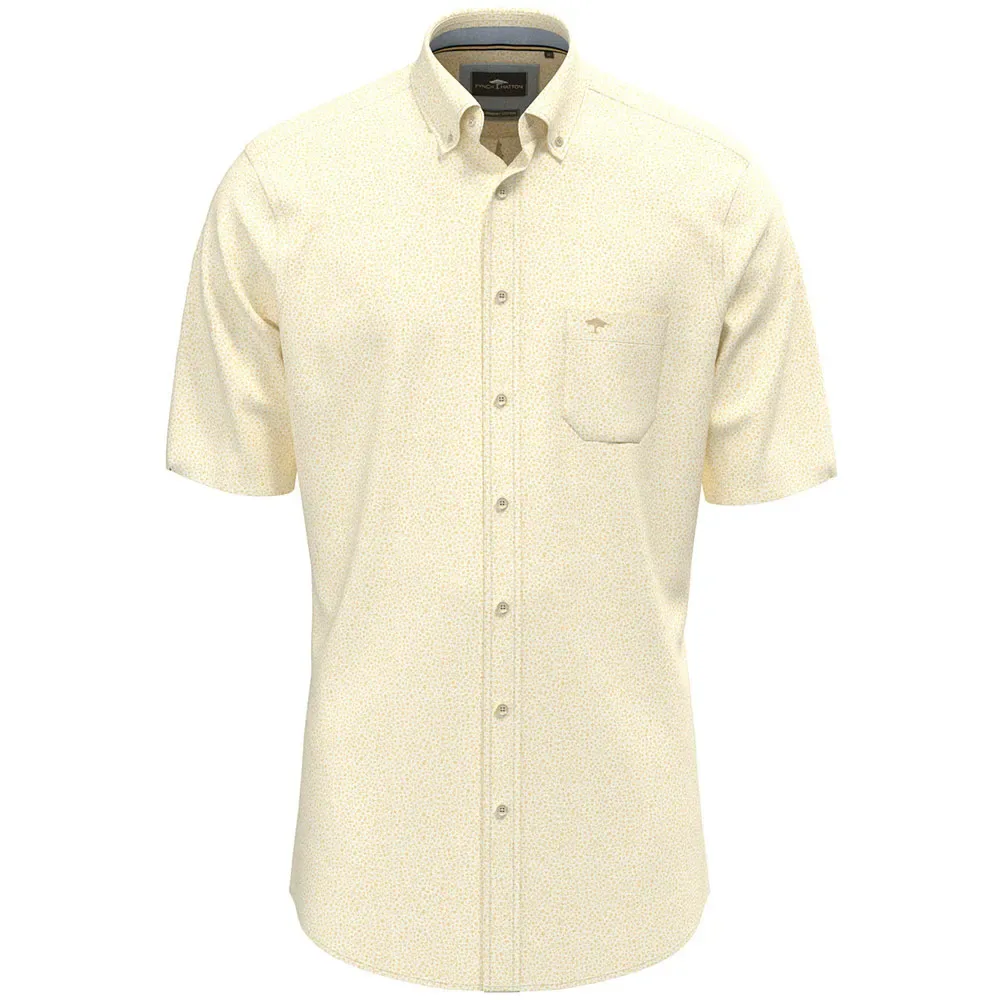 Camicia A Maniche Corte 16038351 Pale Yellow S - Fynch Hatton - FashionsVida